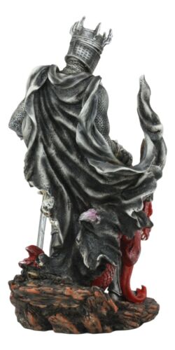 Ebros Knight Of The Cross Saint George Holding Slain Red Dragon Statue 12.5"Tall - Ebros Gift