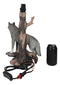 Denizen Of Twilight Lone Gray Wolf Table Desktop Lamp With Forest Shade Decor