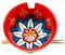 Ebros Set of 2 Luxury Gold Plated Ramen Noodle Bowls W/ Chopsticks Red Lotus Blossom