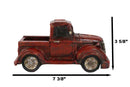 Rustic Classic Old Fashioned Country Farmhouse Red Pickup Work Truck Figurine
