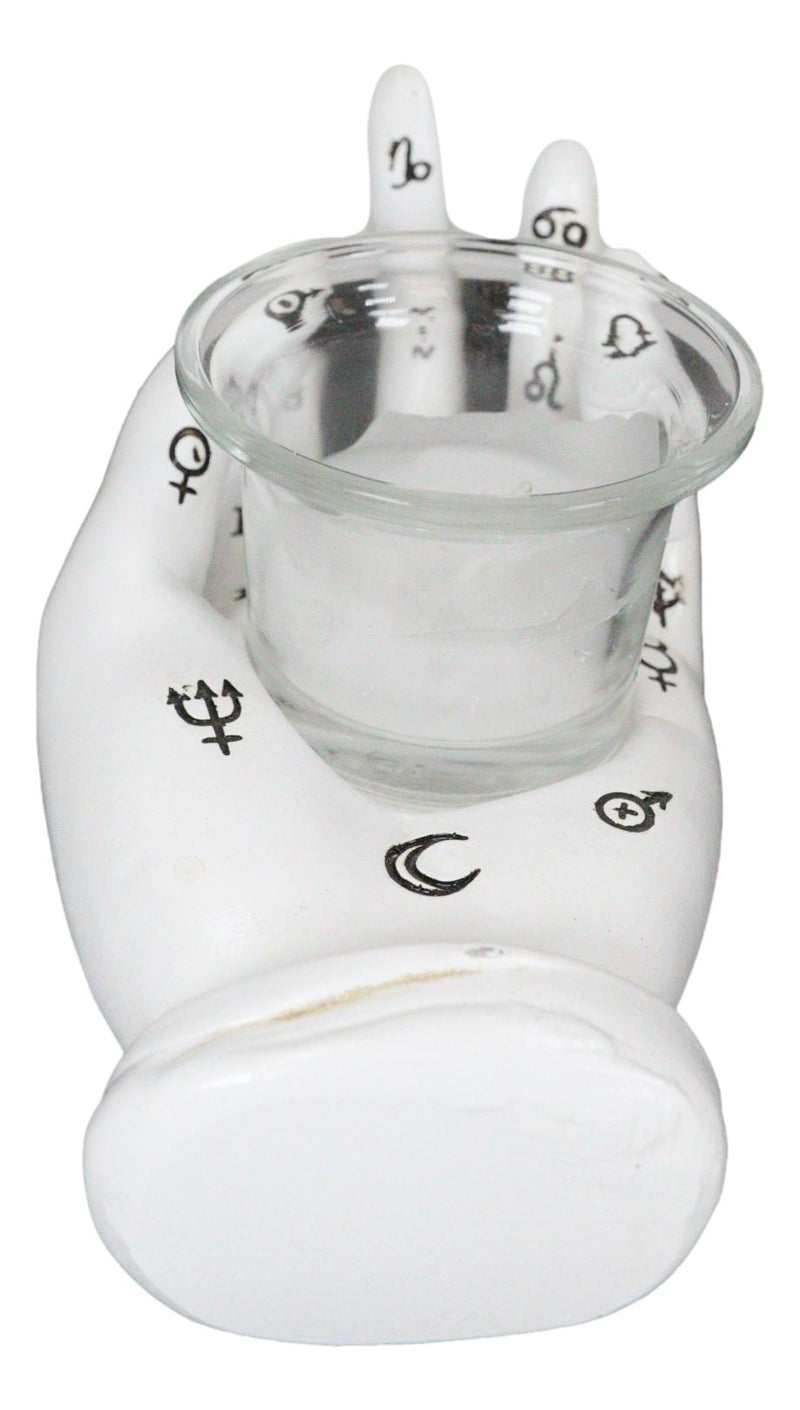 Psychic Fortune Teller Chirology Palmistry Hand Palm Votive Candle Holder Decor