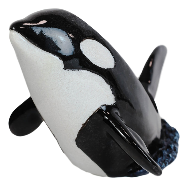 Nautical Ocean Marine Breaching Orca Killer Whale Wine Bottle Holder Statue