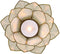 Ebros Seashells Lotus Flower Votive Tea Light Candle Holder 4.25"D (Pearl White)