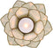 Ebros Seashells Lotus Flower Votive Tea Light Candle Holder (Set of 3)