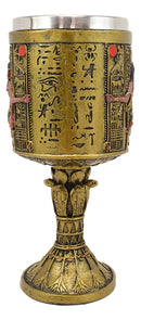 Ebros Ancient Egyptian Kneeling Maat Larger 16oz Cylindrical Wine Goblet Chalice