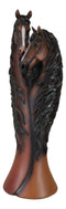 Rustic Western Country Heart Double Chestnut Horses Decorative Floral Vase