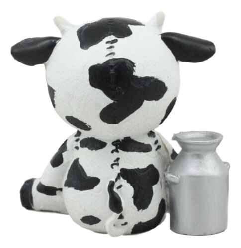 Furry Bones Moo Moo Bovine Cow Skeleton With Milk Jug Statue 2.25"H Furrybones