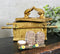 Matte Gold Ark Of The Covenant Model With Contents Figurine Decorative Box 1:10