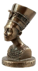 Egyptian Queen Nefertiti With Cobra Crown Bust Decorative Figurine Miniature