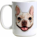 Ebros Gift I Love French Bulldogs Mug Ceramic Coffee Mug 15 ounces Capacity 4.5"