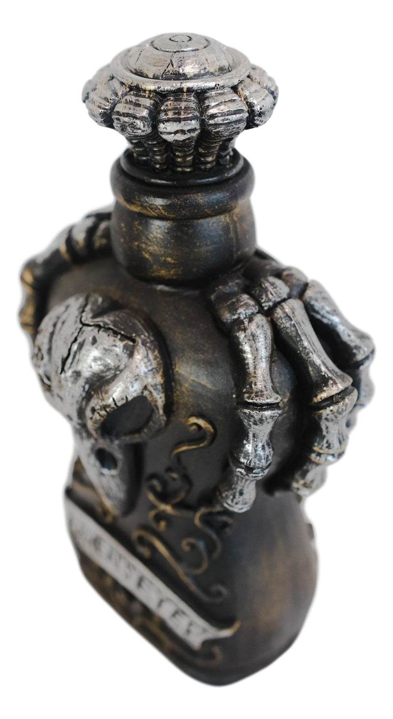 Ceramic Witchcraft Mad Doctor Skeleton Claws Poe Ravens Eyes Skull Potion Bottle