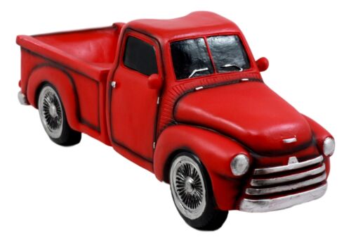 Ebros Gift Red Vintage Old Fashioned Pickup Truck Wine Holder 11.25" Long Figurine Wine Bottle Holder Caddy - Ebros Gift