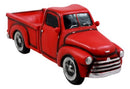 Ebros Gift Red Vintage Old Fashioned Pickup Truck Wine Holder 11.25" Long Figurine Wine Bottle Holder Caddy