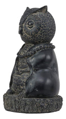 Ebros Feng Shui Vastu Buddha Zen Yoga Owl with Prayer Beads Necklace Meditating Statue