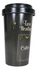 Wicca Psychic Tarot Readings Coffee Card Bamboo Travel Mug Cup W/ Lid And Sleeve
