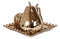 Glam Bronze Ceramic Decorative Fruit Assortment With Basket Tray Plate Accent