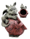 Playful Climbing Dragon Baby Planter Pot Home Patio Garden Decor Statue 12.5"H