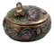 Buddha Zen Frog Sitting On Lily Pad Decorative Trinket Jewelry Box Candle Holder