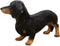 Ebros Large Lifelike Realistic Black and Tan Dachshund Dog Statue 19.5" Long