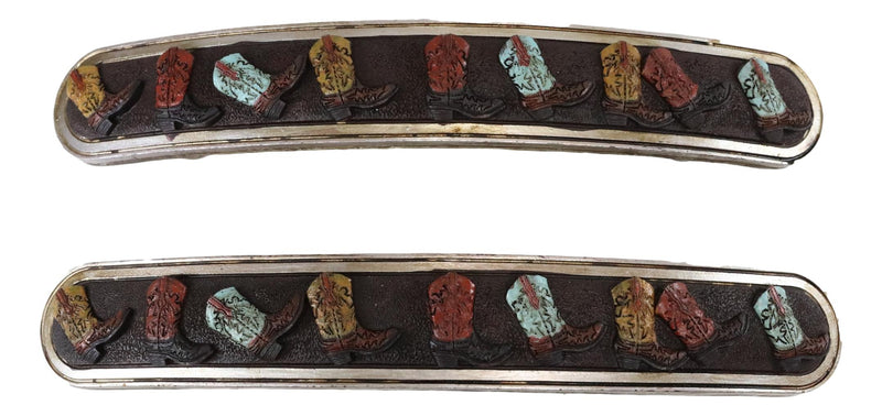 Set Of 6 Western Cowboy Cowgirl Boots Drawer Cabinet Door Bar Pull Knobs 9"L