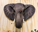 Ebros Safari African Bush Elephant Wall Bust Sculpture 9" H Noble Elephant - Ebros Gift