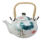 Chinese Art Feng Shui Pond With Koi Fishes Porcelain Tea Pot Set With 4 Cups