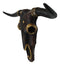 Large Rustic Western Steampunk Tooled Leather Steer Bull Cow Skull Wall Decor