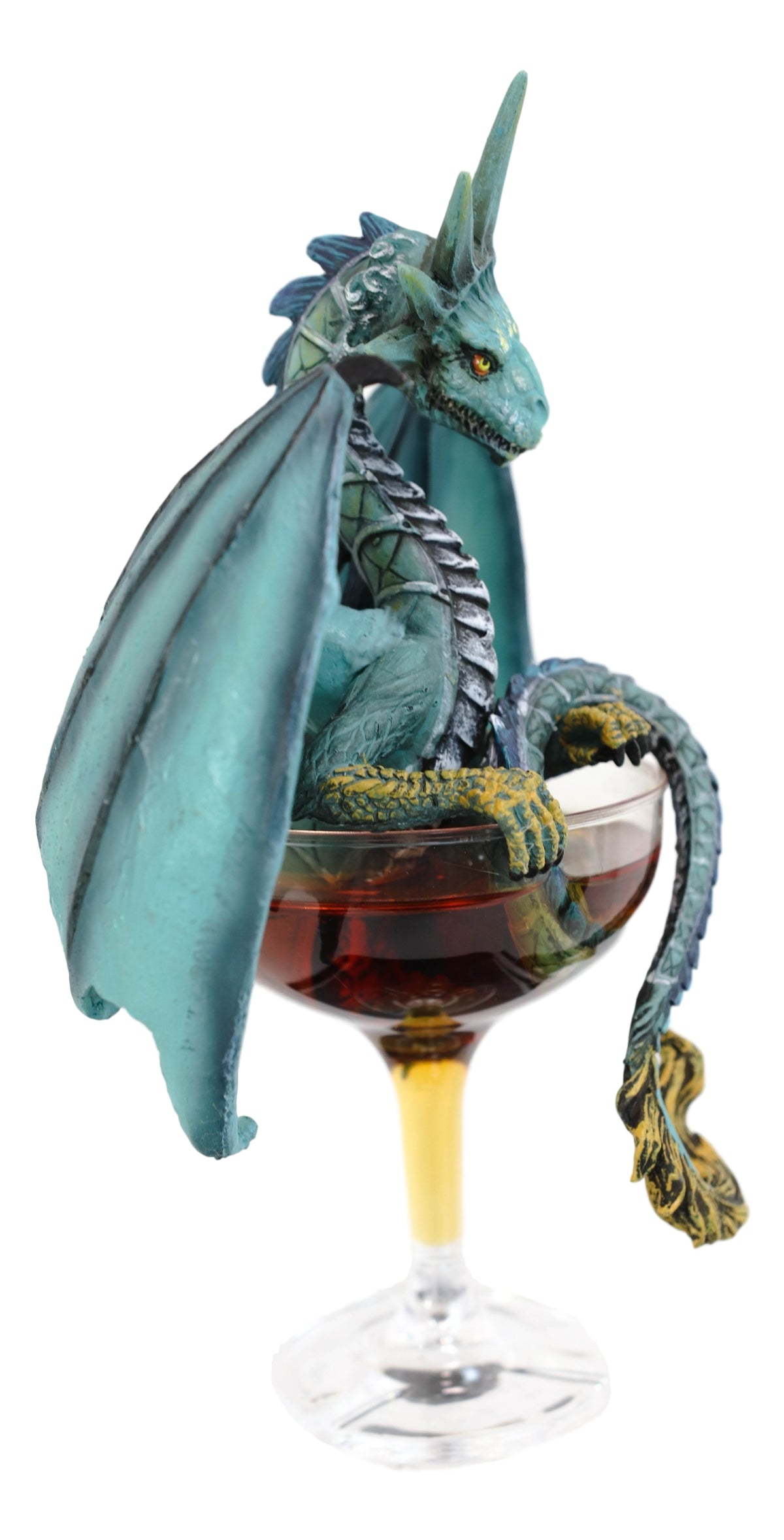 Cocktail Spirit Drunk Manhattan Liberty Dragon Statue Fantasy Decor Figurine