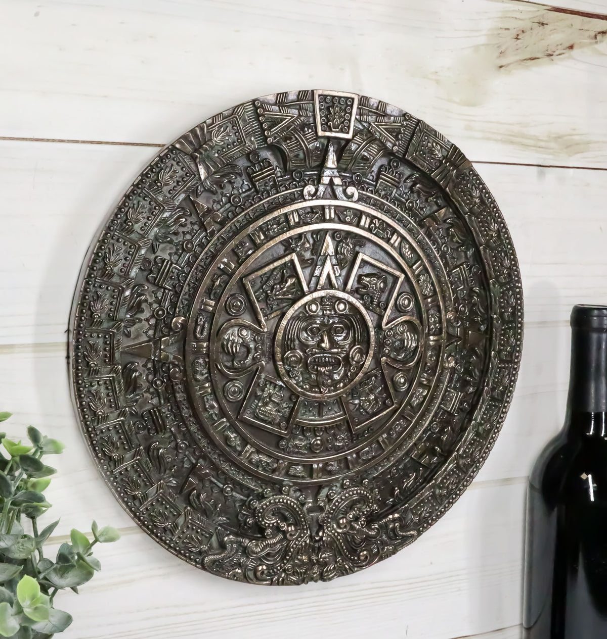 Mexica Aztec Maya Solar Sun Xiuhpohualli & Tonalpohualli Wall Calendar Plaque