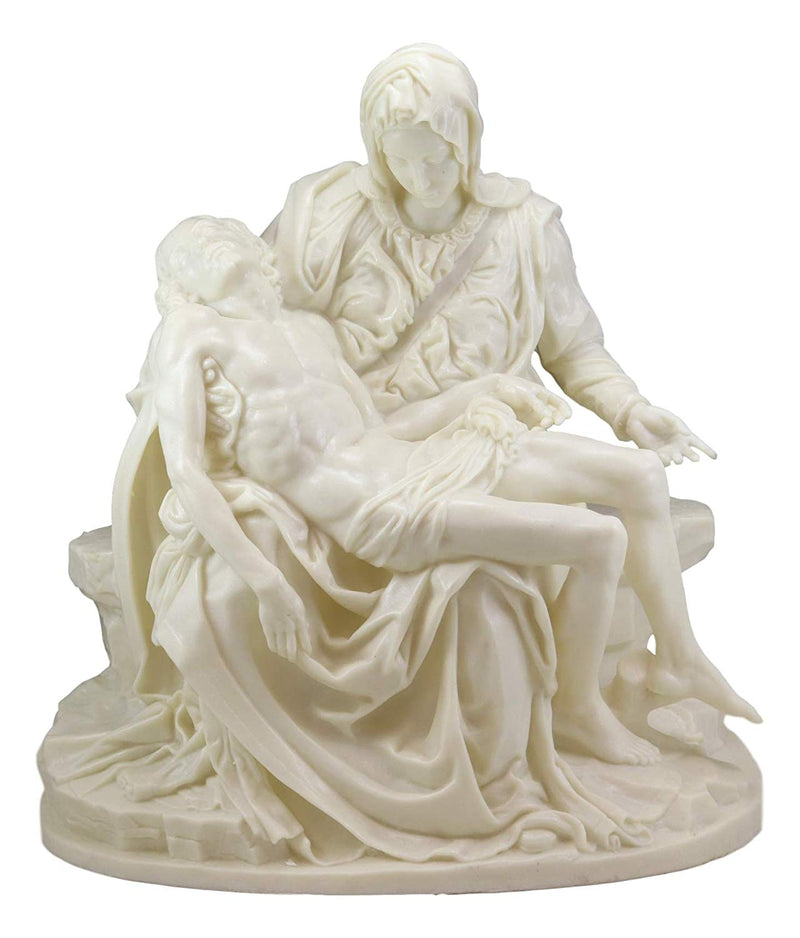 Large Michelangelo Vatican Catholic Reproduction Of La Pieta Statue 18.25"Tall