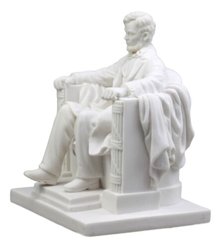 Seated Abraham Lincoln Figurine 5" Tall Lincoln Memorial Washington Sculpture - Ebros Gift