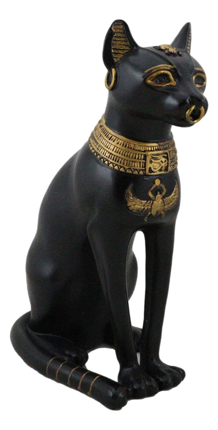 Egyptian Ancient God Deity Small Bastet Figurine Ubasti Bast Cat Motherhood Home