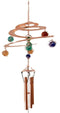 Ebros Gift Spiral Galaxy Copper Metal Wind Chime With Colorful Marbles Resonant Outdoor Patio Garden Decor Accessory