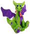 Ebros Green and Purple Medieval Pet Dragon Plush with Sock 12.5"H