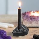 Ebros Set Of 4 Occult Ouija Spirit Board Planchette Heart Candle Stick Holder