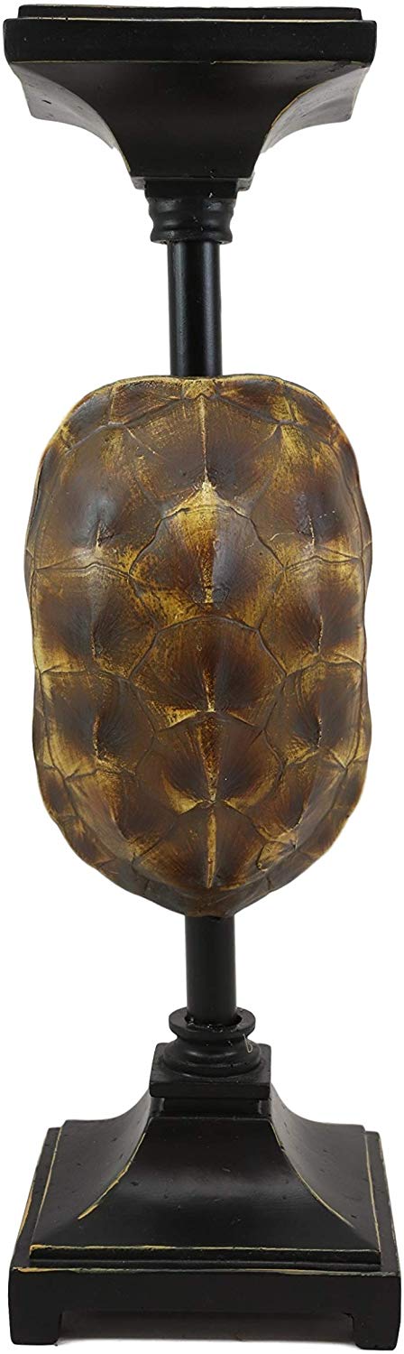 Ebros Large Nautical Reptile Tortoise Turtle Shell Pillar Candle Holde ...