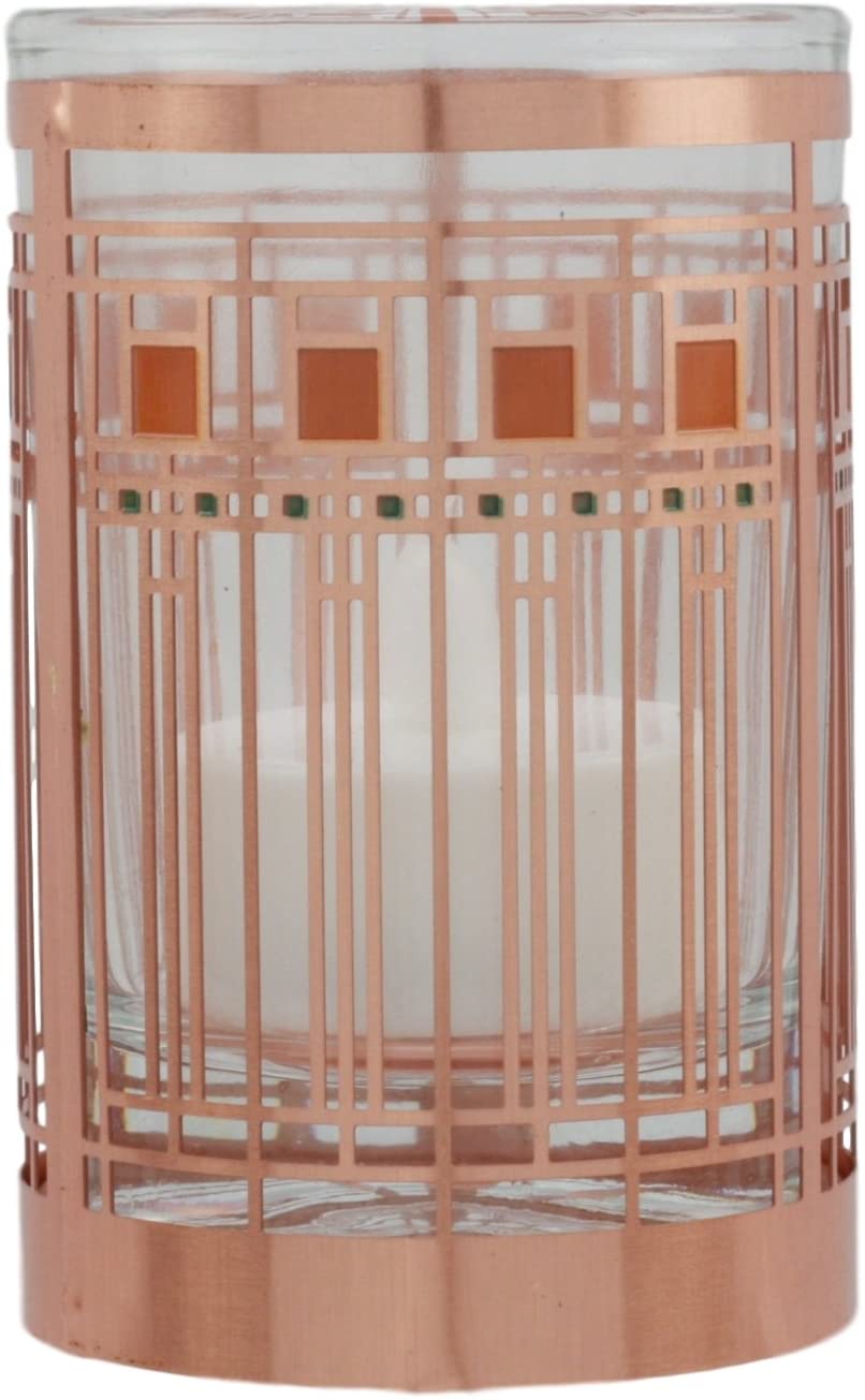 Frank Lloyd Wright Oak Park Home & Studio Art Glass Window Votive Candle Holder