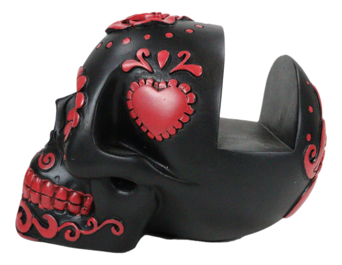 Ebros Day Of The Dead Sugar Skull Business Card Holder Figurine Desktop Office