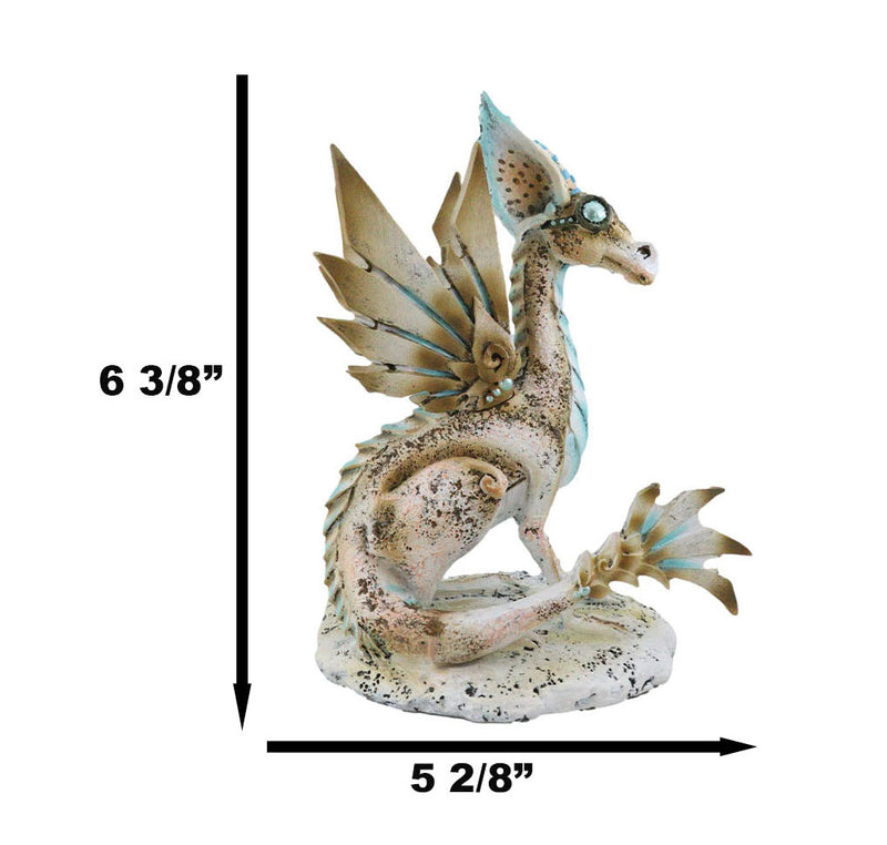 Amy Brown Steampunk Sky Aviator Dragon with Goggles Mechanical Wings Figurine