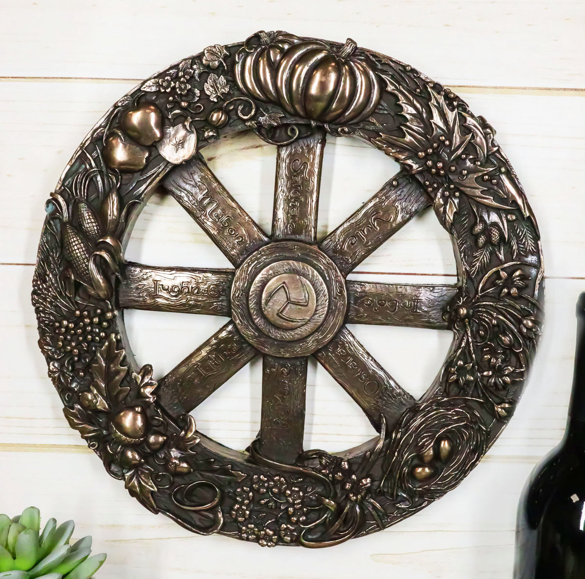 Wheel of The Year Wall Plaque Eight Pagan Festivals Sabbats By Maxine Miller