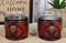 Set Of 2 Western Cowgirl Love Heart Scrollwork Faux Leather Votive Candle Holder