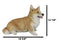 Large 18.5" Long Sitting Realistic Lifelike Welsh Corgi Dog Statue Home Decor
