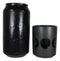 Pack Of 2 Wicca Triple Moon Goddess Black Ceramic Tea Light Votive Candle Holder