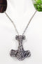 Viking Norse Warrior Hammer Thor God Of Thunder Necklace Alloy Pendant Mjolnir