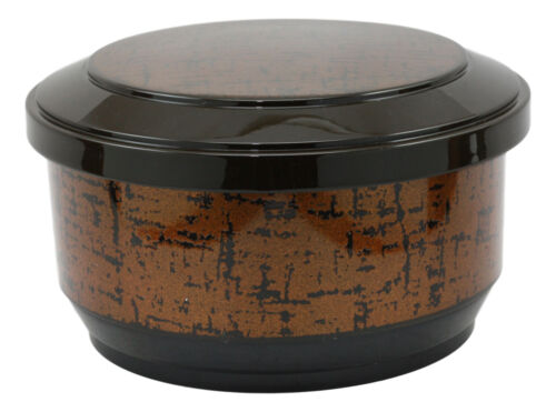Large Japanese Restaurant Grade Gold Ohitsu Rice Container Serving Bowl & Scoop
