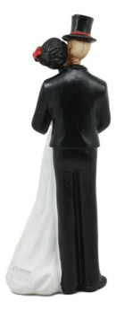Ebros Love Never Dies Wedding Skeleton Statue Wedding Pose Couple Figurine 8"H