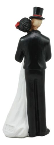 Ebros Love Never Dies Wedding Skeleton Statue Wedding Pose Couple Figurine 8"H