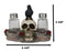 Ebros Day Of The Dead Raven Crow W/ Rose Skull Salt & Pepper Shakers Holder Set