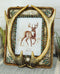 Rustic Western Buckhorn Stag Deer Antlers Easel Back 5X7 Picture Frame Sculpture