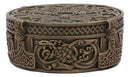 Norse Old Gods Viking Knotwork Thor Hammer Mjolnir Round Jewelry Box Figurine